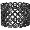 EVER FAITH Braccialetto Donna, Cristallo austriaco Art Deco Amore Nodo Largo Nuziale Elasticità Bracciale Carbonio Nero