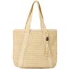 EVEOUT Borse Tote in Rafia per Donna Bohémien Borsa paglia grandi Estive Borse a spalla per spiaggia vacanze viaggio