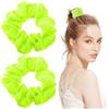 KSJEHW 2 Pezzi Elastici per Capelli da Donna Scrunchie Grandi Elastici per Capelli al Neon Fasce Elastiche per Capelli Supporto per Coda di Cavallo per Donne e Ragazze Abiti da Festa