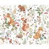 ReWallpaper Carta Da Parati Foglie Tropicale Verdi Colorata Pellicola Adesiva per Mobili Bambini Animali 44.5CMx3M Carta Parati Adesiva Muro Fiori Funghi Conigli Scoiattoli Rivestimento Parete Cucina