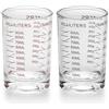Forreen Misurino in Vetro con Scala Chiara,Forreen 2 Pezzi Misurino Graduato in Vetro Misurini Mini Resistente al Calore Bicchiere Dosatore per Fai da Te, Artigianato, Laboratorio, Cucina (90ML)
