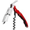 CORKAS Cavatappi Professionali Apribottiglie, Cavatappi da Sommelier, Coltello da sommelier, Cavatappi per Camerieri Apri Bottiglia Accessori del Vino e Regali (Rosso)