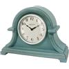 PRESENTIME & Co. - Orologio da tavolo e mensola, stile vintage da fattoria, 33 x 25,4 cm, lente bombata, movimento al quarzo, finitura color foglia di tè invecchiato (decorazione per la