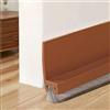 PFSLiang 100cm Paraspifferi Sottoporta, Guarnizione a Spazzola per Porte, Guarnizione a Spazzola Porta Blindata Inferiore Insonorizzata Antivento Antipolvere,Paraspifferi Porta Umidità, 11 (Marrone)