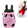 Generic Furry Pawsy Carrier, zaino regolabile per gatti e animali domestici, trasportino da viaggio per cani e gatti, per escursionismo, ciclismo, comode tracolle, regolabile (rosa, M)