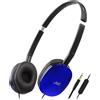 Jvc Cuffia Jvc HA-S160M-AU a padiglione 3.5mm con microfono Blu/Nero [HA-S160M-AU]