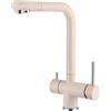Plados FLO55-94 Miscelatore cucina monocomando a 3 vie con comando terza acqua indipendente modello FLO55 finitura 94 MICROULTRAGRANIT AVENA