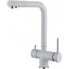 Plados FLO55-41 Miscelatore cucina monocomando a 3 vie con comando terza acqua indipendente modello FLO55 finitura 41 ULTRAMETAL ALLUMINIO