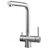 Plados FLO55-40 Miscelatore cucina monocomando a 3 vie con comando terza acqua indipendente modello FLO55 finitura 40 CROMO