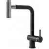 Plados HYDRA-N6 Miscelatore cucina monocomando con doccia estraibile a doppio getto modello Hydra finitura N6 nanoSTONE DEEP BLACK - NERO