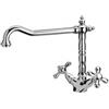 Plados IDEAOLD-40 Rubinetto cucina Gruppo monoforo con canna Old Fashion rustico e maniglie a croce modello Ideaold finitura 40 CROMO