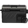 Steamy-E Dual Zone 41 Roller, Frigorifero Elettrico a Compressore con Ruote, 12/24V DC e 100-240V AC, per Congelare e Raffreddare da -20℃ a +20℃, Ideale per il Campeggio, 40 Litri, Nero
