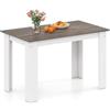 LIFEZEAL Tavolo da Pranzo, Cucina, Sala da Pranzo, 120x70 cm, 4-6 Persone, Scrivania, Design Moderno, Salvaspazio, Rettangolare, in Legno, per Soggiorno, Max 60 kg (bianco)