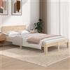 Tidyard Giroletto in Legno,Massello di Pino, Struttura Letto Singolo Moderno,Letto in Legno,Struttura Telaio Letto,Giroletto Matrimoniale,Giroletto Una Piazza e Mezza 120x200 cm, Naturale