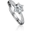THXFUNAREA Anelli Donna Argento 925 Regolabili Anello Argento Anello Fidanzamento Fedine Anello Donna con Zirconia Cubica Anello Promessa Amicizia Matrimonio Anniversario Regalo Gioielli,con scatola