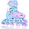 FYHART Pattini in linea per bambini regolabili per ragazze con ruote luminose, pattini a rotelle in linea per bambini per giovani bambini principianti all'interno all'aperto (Viola, L)