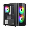 Nuwo Blitz R28 Case Micro-ATX Mini-ITX per PC Desktop Office Mini Tower mATX 0.50MM SPCC, 3 Ventole FRGB, Frontale e Pannello Laterale in Vetro Temperato