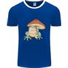 Fruit of the Loom Una Rana Sotto Un Ombrello Di Funghetto Toad Maglietta Ringer Da Uomo FotL