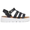 Geox D Dandra 40 B, Sandali con Zeppa Donna, Nero, 39 EU