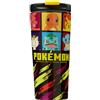 Get Trend Pokemon Tazza Termica da Viaggio 425ml, Acciaio Inox con Coperchio Flip, Mug Termica Isolata a Doppia Parete per Bevande Calde e Fredde (Multi Pokemon)