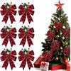 EEPLUYTY Confezione da 6 Fiocchi di Fiocco di Natale Vengono Utilizzati, Grandi Decorazioni con Fiocco di Natale, Decorazioni con Fiocco di Natale, Adatte per Decorare armadi, Alberi di Natale, Case