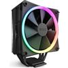 NZXT T120 RGB Dissipatore ad aria per CPU - RC-TR120-B1 - Tubi in rame conduttivo - Cuscinetti fluidodinamici - Compatibilità AMD e Intel - Nero