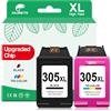 COLORETTO 305XL Cartucce per HP 305 XL Deskjet 2820e 2800e 4220e 2810e 2820 4222e 2821e 2822e 2823e 4230e 4210e 4200e 2700e 2720e 2721e 2722e 2723e 2724e 2755 Cartucce per HP 305 Nero e Colore