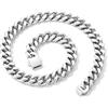 FindChic Collana Donna Grossa a Catena Cubana Miami in Acciaio Inossidabile Collana Catena Donna Spessa 12mm Lunghezza 51cm Stile Punk Hip Hop Gioiello da Festa Regalo Confezione
