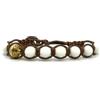 Samsara Kids Bracciale Tibetano Buddista per Bambino/Bambina - Shamballa con Pietre Naturali Vere, Fatto a Mano (AGATA BIANCA)