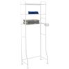 Amazon Basics Organizer da Bagno a 3 Ripiani sopra il WC con porta carta igienica, 35 x 81 x 165 cm, Bianco