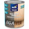 Luvit & Lumoè Vernice nero opaco per legno | Smalto nitro antiruggine rapida essiccazione per ferro | Uso interno ed esterno | 1 Kg - 750 ml | Grande resistenza | Adatto pennello, rullo o spray.