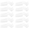 eMagTech 10 clip per pannello da bagno, in acrilico, accessori per vasca da bagno, accessori da bagno, 22 x 50 x 58 mm, colore bianco