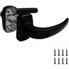 Sivenci - Set di maniglie per porte con rosetta | Scudo retrattile | Alluminio | Quadrato da 8 mm | laccato nero