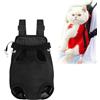Generic Furry Pawsy Carrier, zaino regolabile per gatti e animali domestici, trasportino da viaggio per cani e gatti, per escursionismo, ciclismo, comode tracolle, regolabile (nero, S)