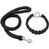 Generic Guinzaglio da addestramento professionale per cani di taglia grande, catena a P, design anti-fuga, per Golden Retriever/Labrador, guinzaglio riflettente e durevole per estrattori aggressivi (nero, 1,2