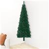 Tidyard Albero Natale Artificiale Sottile a metà Supporto Verde 210 cm,Albero di Natale Artificiale ad Angolo con Supporto,Mezzo Albero di Natale da Parete,metà di Un Albero Normale,Mezzo Tondo