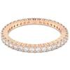 Swarovski Anello Vittore, Taglio Round, Bianco, Finitura in tono oro rosa