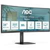 Aoc MONITOR AOC LED 34" Wide CURVED CU34V5C/BK VA 3440x1440 4ms 300cd/mq 20.000.000: