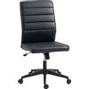 HOMCOM Sedia da Ufficio Ergonomica e Regolabile con Schienale Ricurvo, in Pelle PU e Acciaio, 58x53x97-107 cm, Nero | Aosom Italy