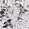 LUSSO LIA 150pcs Pietre di Ghiaccio in frantumi finte Pietre preziose di plastica per riempitivi di vasi da Matrimonio Cristalli per Decorazioni per Feste a casa (Argento/Trasparente)