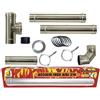 MBM kit INOX tubi canna fumaria stufa pellet dn 80 tubo acciaio 316 no nero 600 CE Made in Italy UNI 1856-2