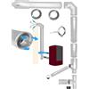 MBM kit tubi canna fumaria INOX dn 80 125 stufa pellet coassiale scarico fumi aspirazione aria made in Italy