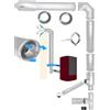 MBM kit tubi canna fumaria INOX dn 80 130 stufa pellet coassiale scarico fumi aspirazione aria made in Italy