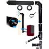 MBM kit tubi canna fumaria stufa pellet coassiale dn 80 125 scarico fumi aspirazione aria made in Italy.