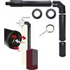 MBM kit tubi canna fumaria stufa pellet con uscita coassiale superiore dn 80 125 scarico fumi aspirazione aria made in Italy