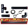 MBM kit tubi stufa a pellet canna fumaria dn 80 tubo acciaio smaltato nero 600 CE Made in Italy porcellanata ECO