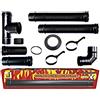 MBM kit tubi stufa a pellet canna fumaria dn 80 tubo acciaio smaltato nero 600 CE Made in Italy porcellanata LUX