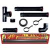 MBM kit tubi stufa a pellet canna fumaria dn 80 tubo acciaio smaltato nero 600 CE Made in Italy porcellanata MD0A