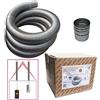 MBM Kit tubo acciaio inox 316 flessibile 10 mt diametro 60 mm interno liscio a norma CE EN 1856 2 canna fumaria
