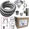 MBM Kit tubo acciaio inox 316 flessibile 3 mt diametro 80 mm interno liscio a norma CE EN 1856 2 canna fumaria